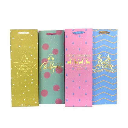 CHRISTMAS WINE BAG 36x12.5x8.5CM,ASSORT