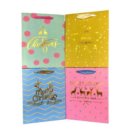 CHRISTMAS PAPER BAG 32X26X12CM,ASSORT