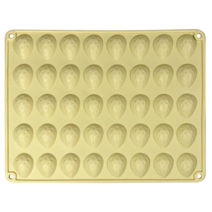 SILICONE WALNUT MOULD 40PCS CREAM 33,5X25,8X1,3C
