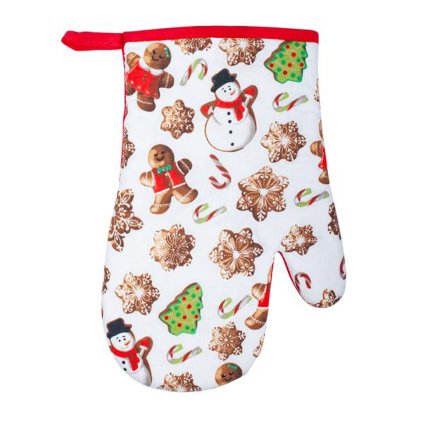 CHRISTMAS KITCHEN MITT "GINGERBREAD" 19X27CM