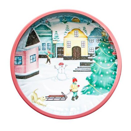 CHRISTMAS BALL TRAY 26x2,5CM STEEL