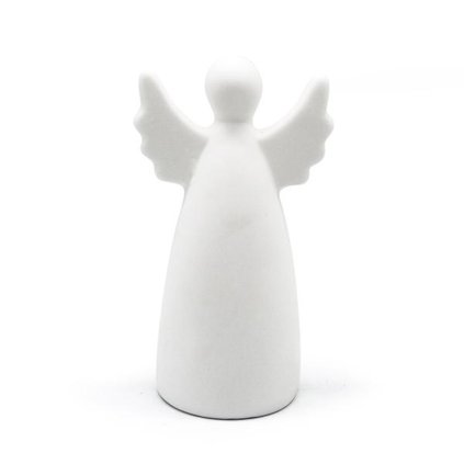 DECORATION ANGEL LUMINOUS LED WHITE INCL. BATTERIES CERAMIC