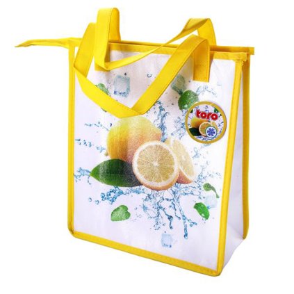 ZIPPERED COOLER BAG LEMON 33X28X13CM