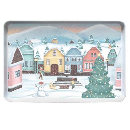 SERVING TRAY CHRISTMAS VILLAGE 40,4X27,2X2,4