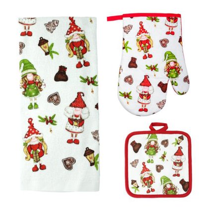 KITCHEN SET - GLOVES, MITTENS, CLOTH ELVES