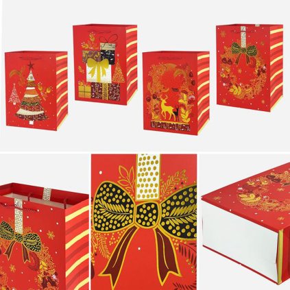 CHRISTMAS GIFT BAG, 32X26X12CM, ASSORT