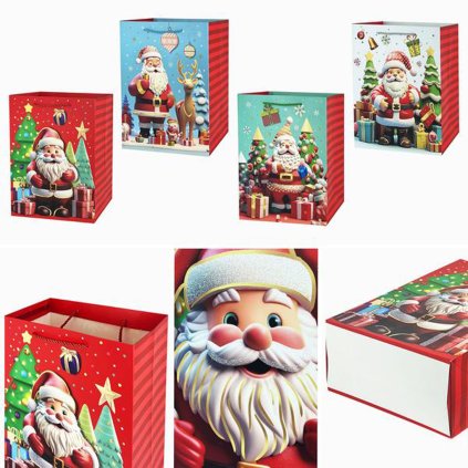 CHRISTMAS GIFT BAG, 23X18X10CM, ASSORT