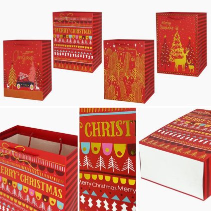CHRISTMAS GIFT BAG, 23X18X10CM, ASSORT