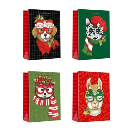 CHRISTMAS GIFT BAG, 40X30X12CM, ASSORT
