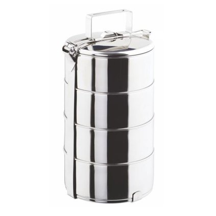 Food carrier TORO, four tiers, volume 4x1,25 l, diameter 16 cm