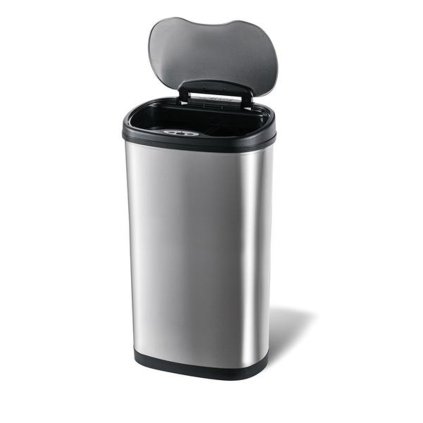 WASTE BIN WITH SENSOR, STAINLESS STEEL, 50L
