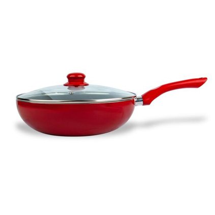 WOK WITH LID "KITCHISIMO "28CM,INDUCTION BOTTOM