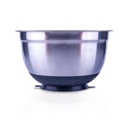 BOWL 20X11CM, 2L, BOTTOM SILICONE, STAINLESS STEEL