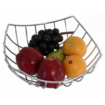 Chrome fruit bowl