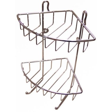 corner shelf double tier 30 x 22,5 x 16,8 cm