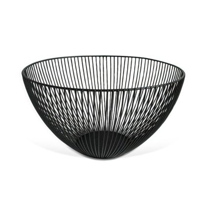FRUIT BOWL "KITCHISIMO" WIREBLACK 25X9,5X14,5CM