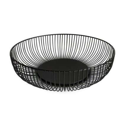 FRUIT BOWL "KITCHISIMO" WIRE BLACK 28X15,5X7,5CM