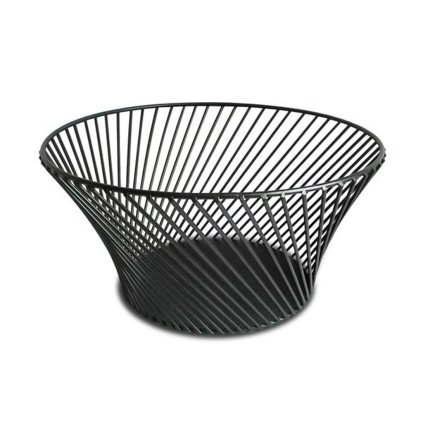 FRUIT BOWL "KITCHISIMO" WIRE BLACK 25,5X16X12CM