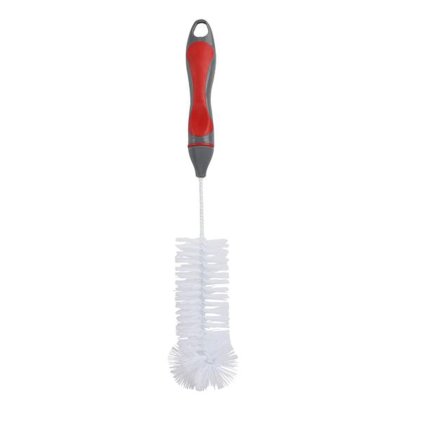 BOTTLE CLEANING BRUSH RED/GREY 5X34CM