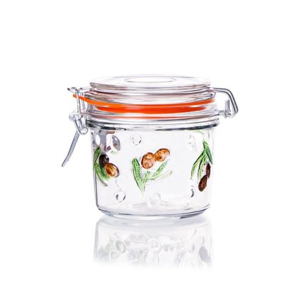 GLASS JAR, SNAP CLOSURE, 300ML