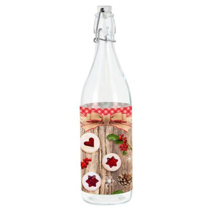 BOTTLE WITH SNAP CAP 1L LINZER