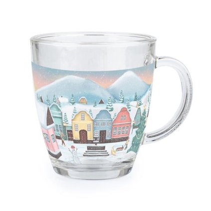 MUG VILLAGE, GLASS 350 ML
