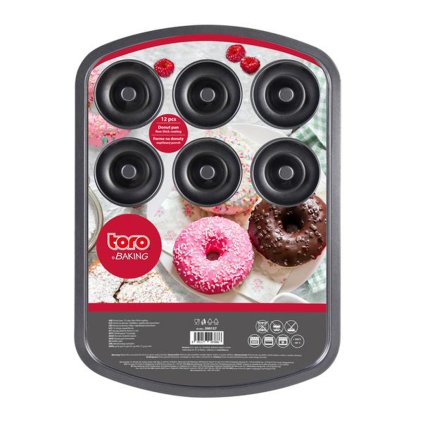 DONUT MOULD, 12 PIECES OF FILLING, 40X28X2,5CM