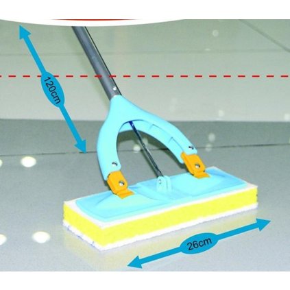 Mop BUTTERFLY with telescopic pole, 140 cm