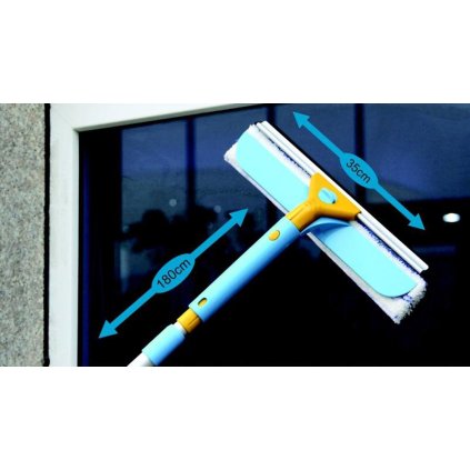 Window wiper, microfibre, rubber with rod, 38 x 9 x 200 cm