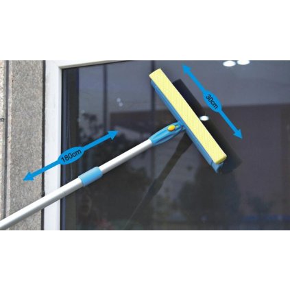 Window squeegee, sponge, rubber, 30 x 8,7 x 180 cm