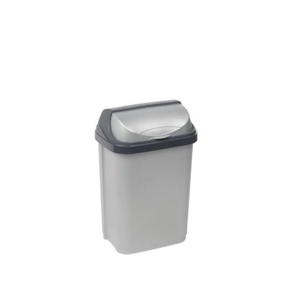 ROLLTOP WASTE BIN 10L, SILVER