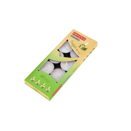 Tea light candle white 10 pcs, 3, 5 x 1, 5 cm