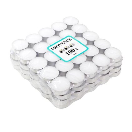 Tea light candle 100 pcs white, 4 x 1, 4 cm