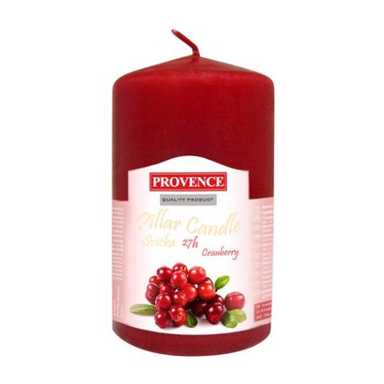 Candle cylinder with cranberry scent, 6 x 11, 1 cm