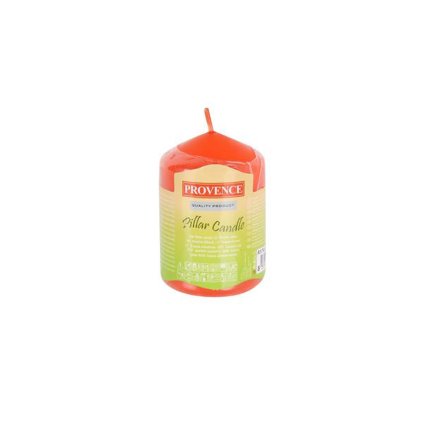 CANDLE CYLINDER ORANGE 8X5,5X2,5CM PARAFFIN