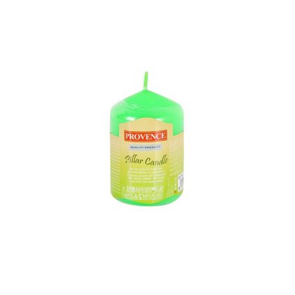 CANDLE CYLINDER GREEN 8X5,5X2,5CM PARAFFIN