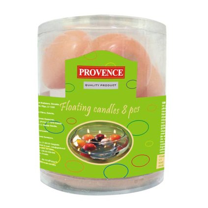 Candles floating 8 pcs salmon, 4, 3 x 2, 8 cm