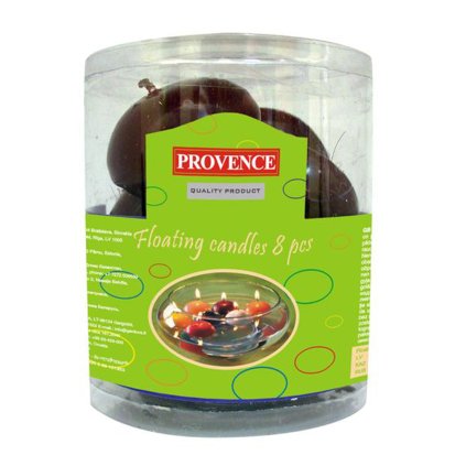 Candles floating 8 pcs dark red, 4, 3 x 2, 8 cm