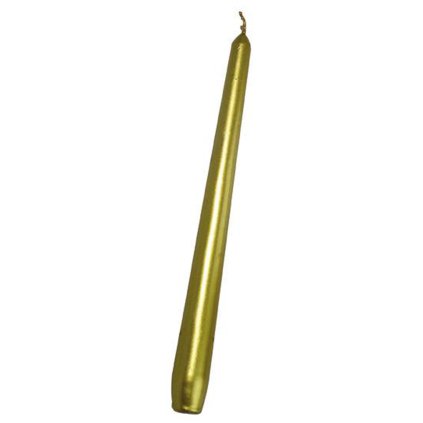 GOLDEN CONICAL CANDLE 24,5X2,4CM+BURNING TIME 7,5H