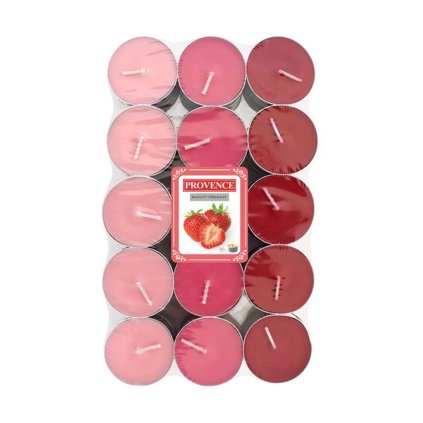STRAWBERRY TEA LIGHT CANDLE, 30PCS