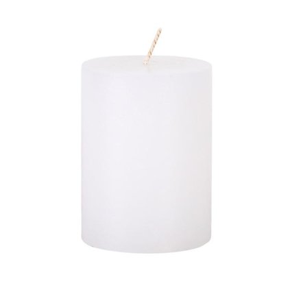 RUSTIC CANDLE 7,5X10CM, WHITE