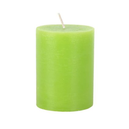 RUSTIC CANDLE 7,5X10CM, GREEN