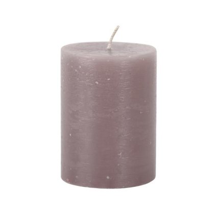 RUSTIC CANDLE 7,5X10CM, TAUPE