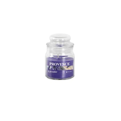 CANDLE IN GLASS WITH LID 70G, LAVENDER