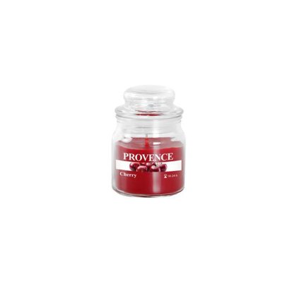 CANDLE IN GLASS WITH LID 70G, CHERRY