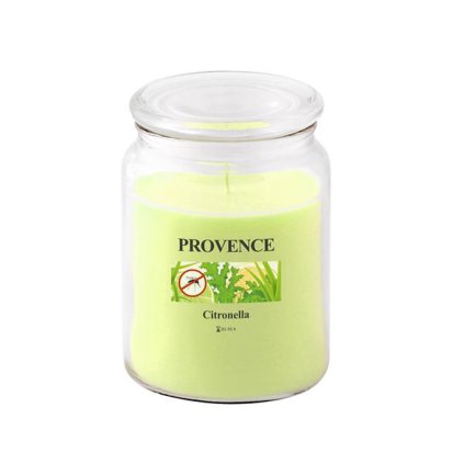 CANDLE IN GLASS WITH LID 510G, CITRONELLA