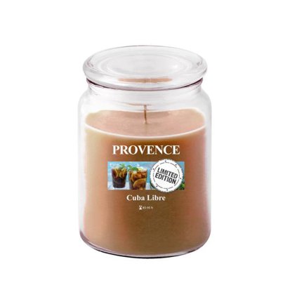CANDLE IN GLASS WITH LID 510G, CUBA LIBRE