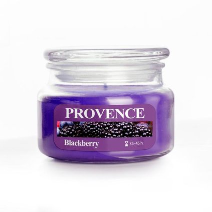 CANDLE IN GLASS WITH LID 200G BLACKBERRY, 1 WICK