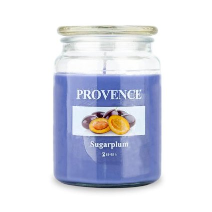 CANDLE IN GLASS WITH LID 510G SUGARPLUM , 1 WICK