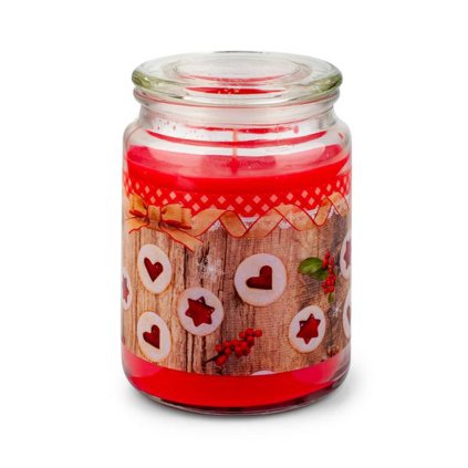 CANDLE IN GLASS WITH LID 510G LINZER